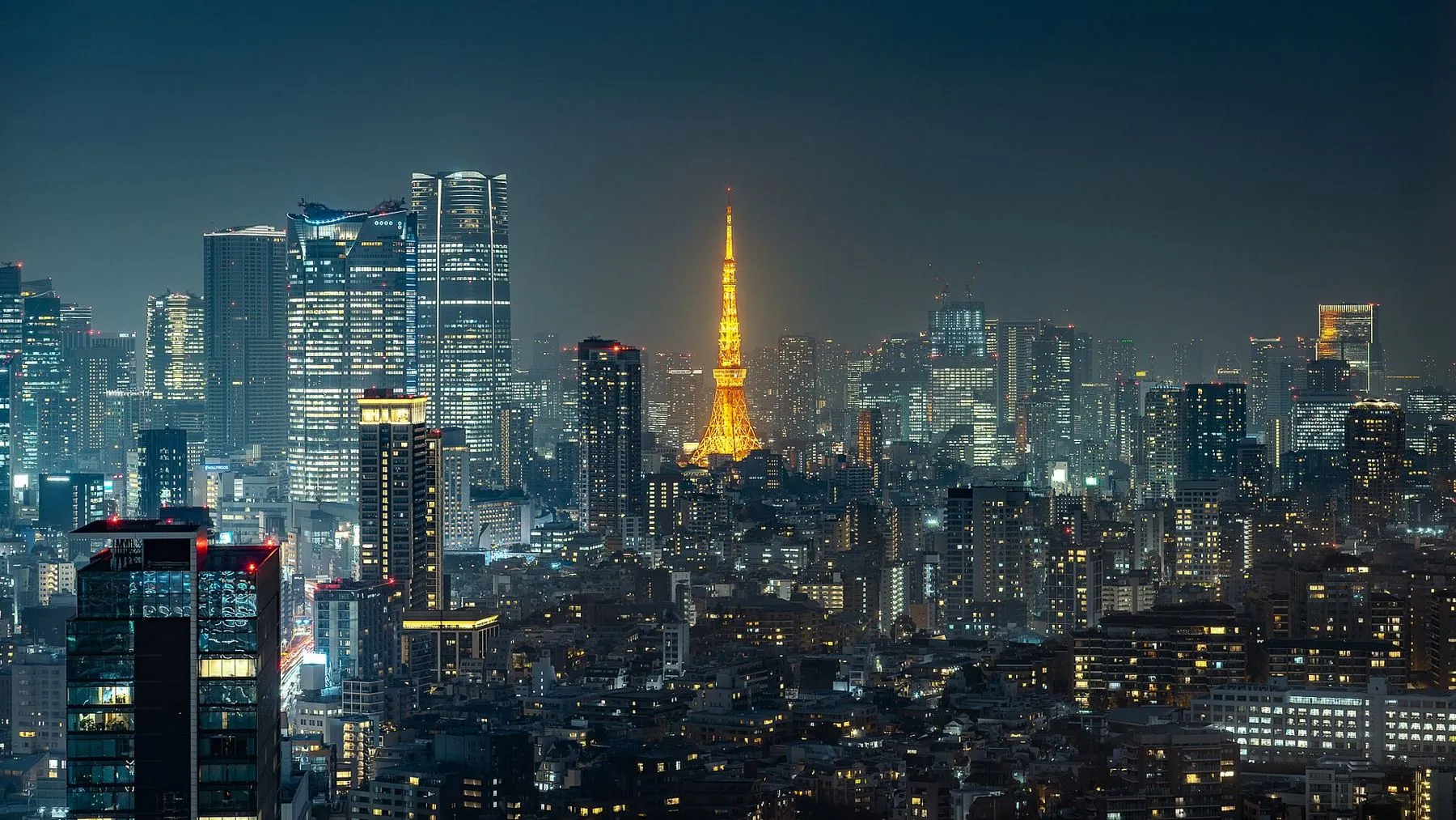 東京タワーと港区の夜景