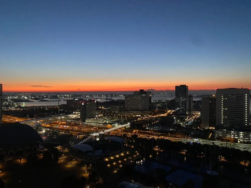 ブリリア有明スカイタワー 住戸からの眺望(夕景)